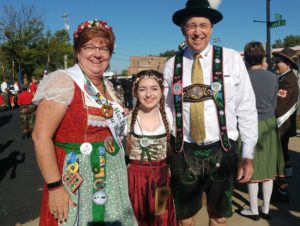 ashlyn-oktoberfest Ashlyn poses with La Crosse Oktoberfest royalty, before marching in the Parade.