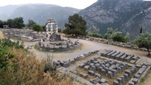 Athena Pronaia Temple Athena Pronaia Temple in Delphi, Greece
