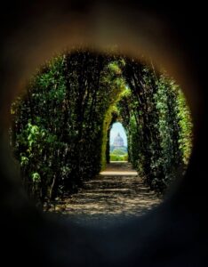 Sovereign-Order-of-Malta Looking through the keyhole on the door of the "Sovereign Order of Malta", in Rome.