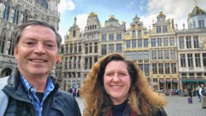 At the 'Grand Place' central square in Brussels, Belgium