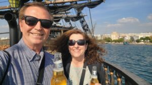 20241025_144558 Enjoying a beer aboard a Pirate Ship in Thessaloniki, Greece