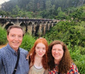 Scott, Macy and Laurie, at the Nine Arches Bridge in Ella, Sri Lanka