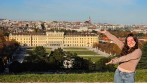 Ashlyn at Schönbrunn Palace in Vienna, Austria, where she works.