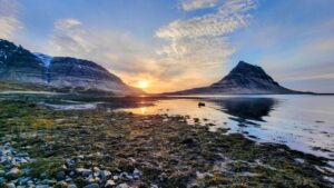 Sunset in Grundarfjörður, Iceland