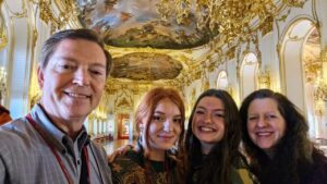 Ashlyn giving us the VIP tour of Schönbrunn Palace in Vienna, Austria