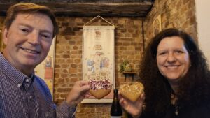 Enjoying some famous Gingerbread in Toruń, Poland