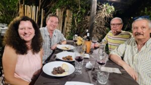 Dinner with friends at Osteria Il Mangiapane, in Alberese, Italy