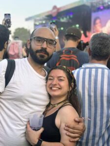 Ashlyn and Roland at the Sziget Music Festival in Budapest, Hungary.